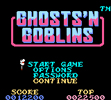 Ghosts'n Goblins (USA, Europe) Title Screen